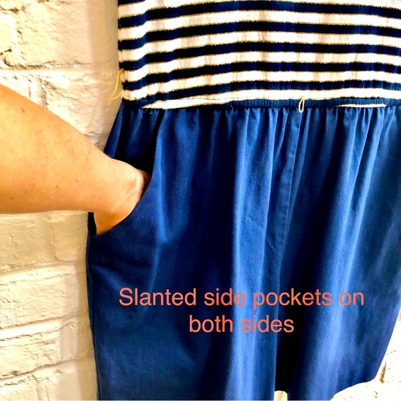 Nautical Romper/jacket combo. VTG/1970, Royal &Navy blue, gold accents EUC, 6P - Picture 8 of 15